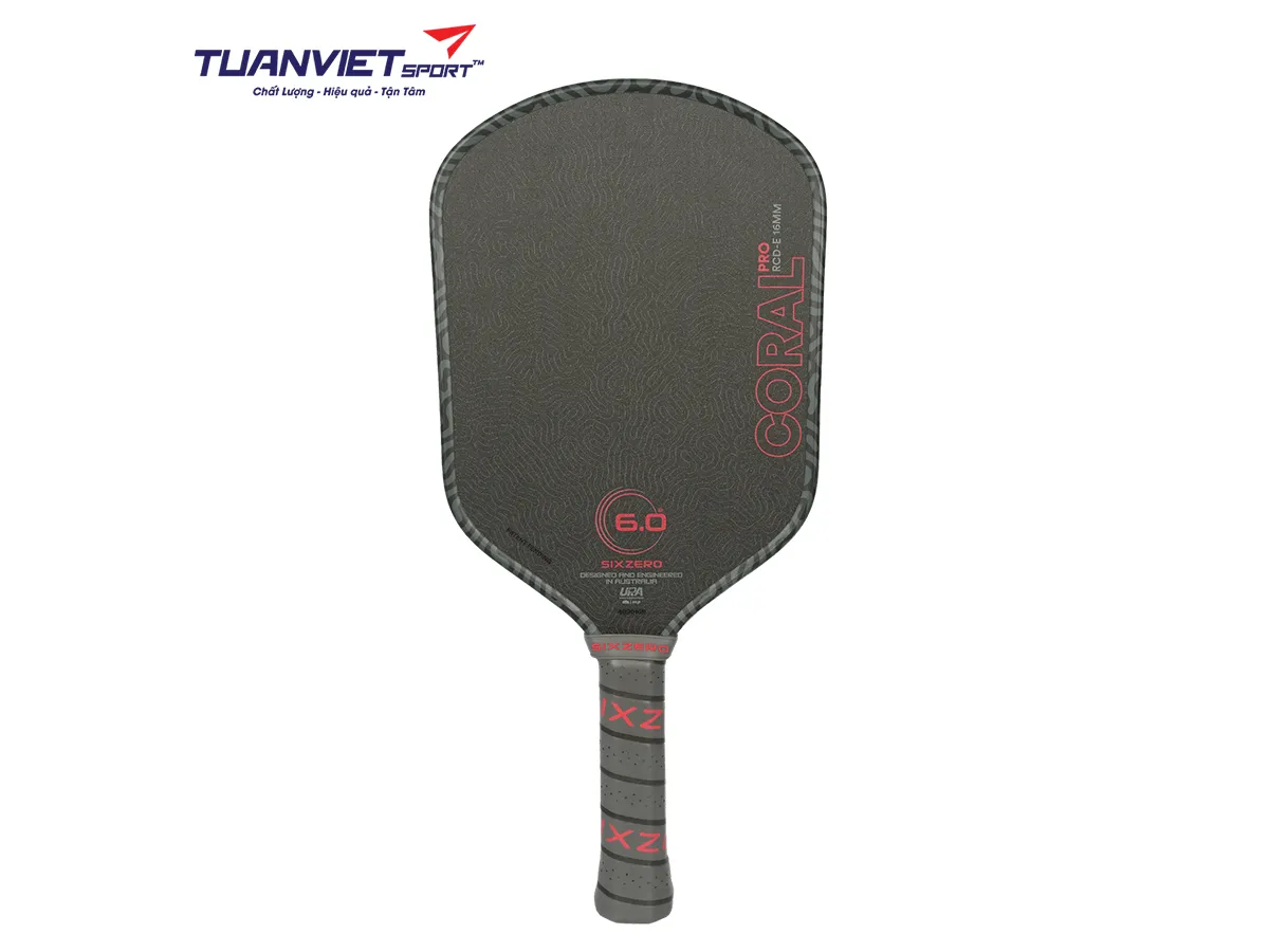 Vợt Pickleball Six Zero Coral Pro Elongated 16mm