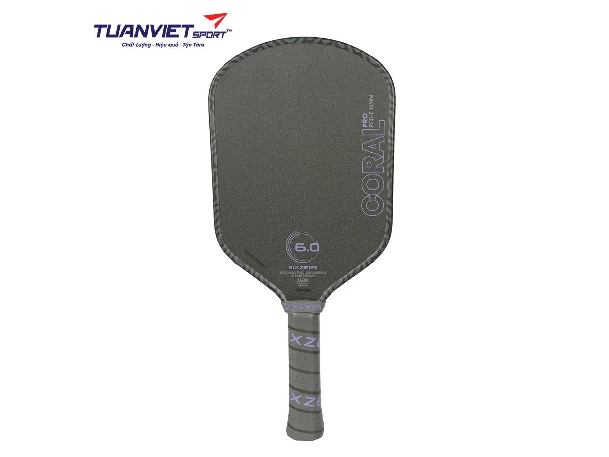 Vợt Pickleball Six Zero Coral Pro Elongated 16mm
