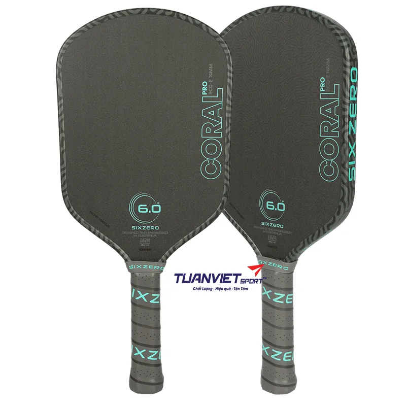 Vợt Pickleball Six Zero Coral Pro Elongated 16mm