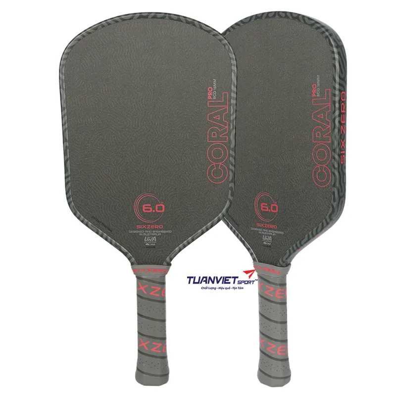 Vợt Pickleball Six Zero Coral Pro Hybrid 16mm Infrared