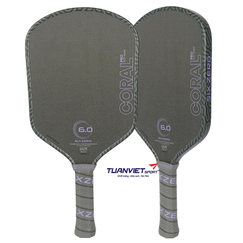 Vợt Pickleball Six Zero Coral Pro Hybrid 16mm Ultraviolet