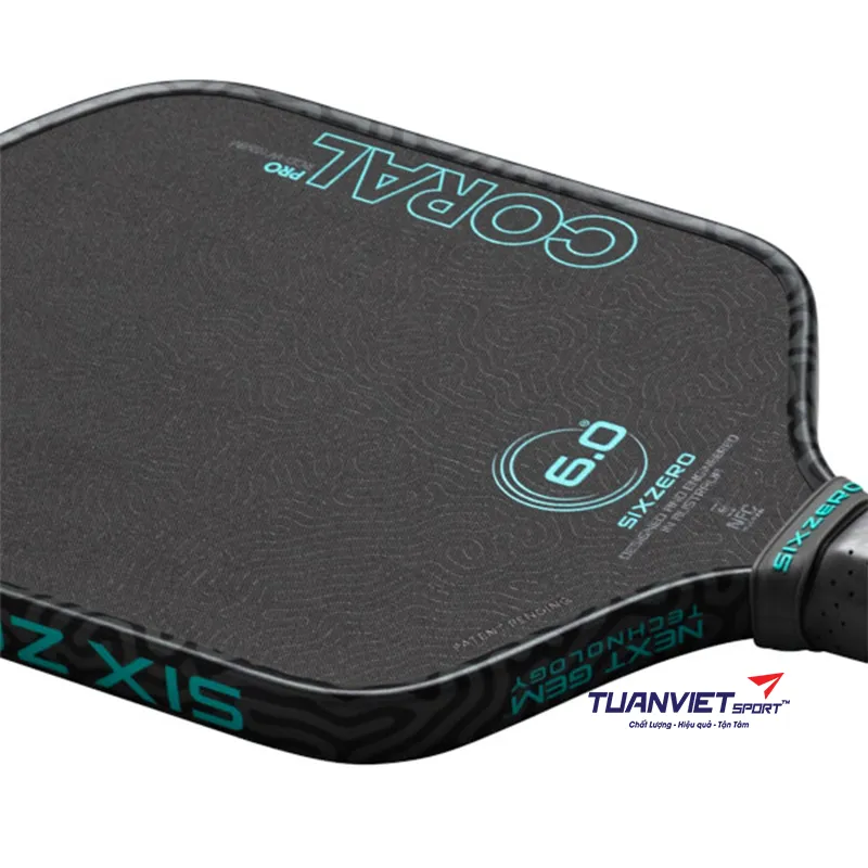 Vợt Pickleball Six Zero Coral Pro Widebody 16mm