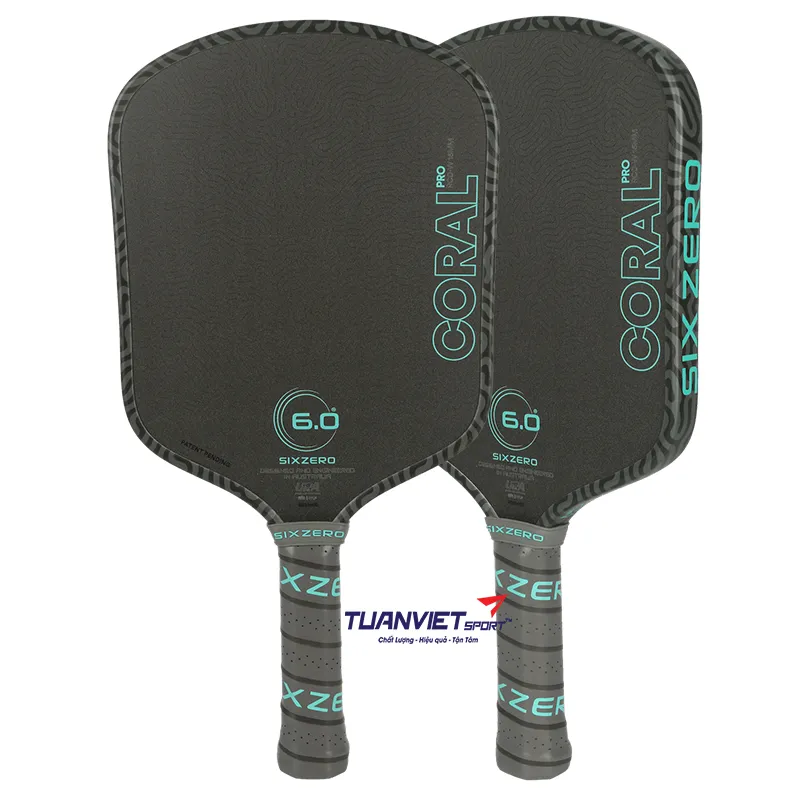 Vợt Pickleball Six Zero Coral Pro Widebody 16mm