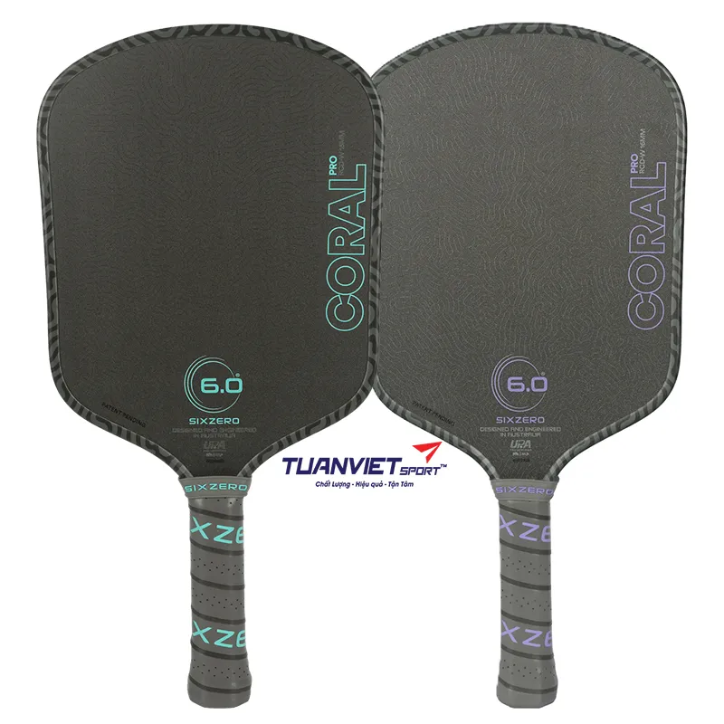 Vợt Pickleball Six Zero Coral Pro Widebody 16mm