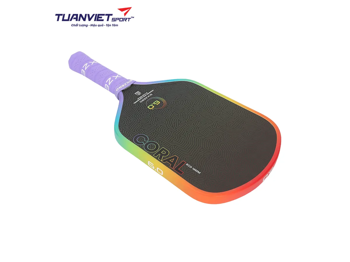 Vợt Pickleball Six Zero Coral Rainbow Limited Edition 16mm