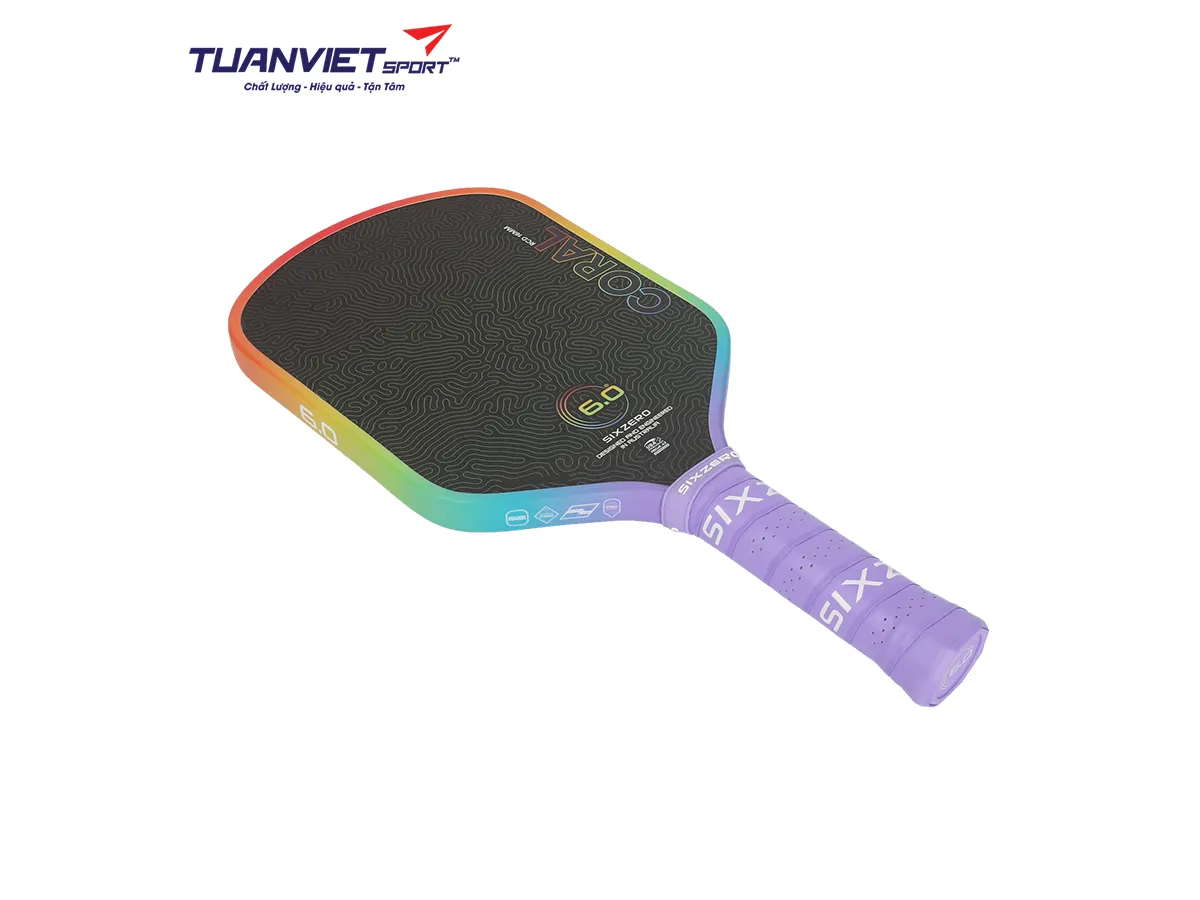 Vợt Pickleball Six Zero Coral Rainbow Limited Edition 16mm
