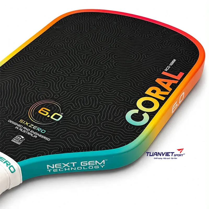 Vợt Pickleball Six Zero Coral Rainbow Limited Edition 16mm
