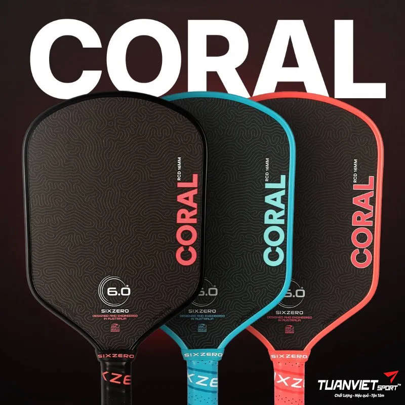 Vợt Pickleball Six Zero Coral Hybrid
