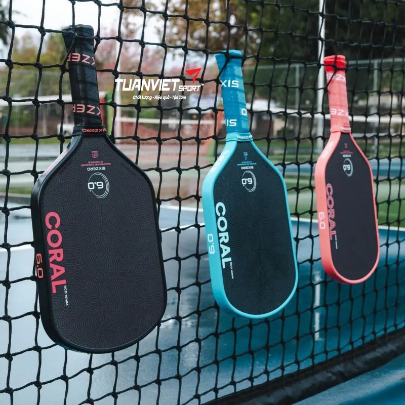 Hình ảnh thực tế của Vợt Pickleball Six Zero Coral Hybrid