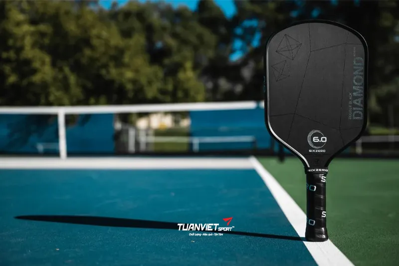 Vợt Pickleball Six Zero Double Black Diamond Control Elongated 15mm