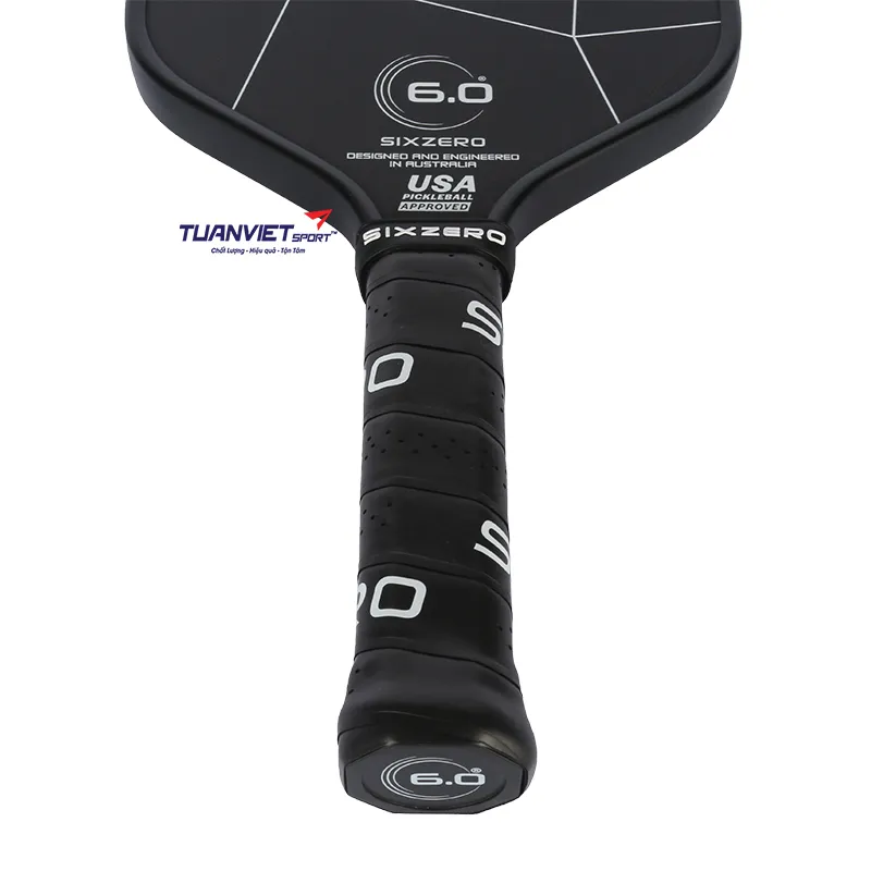 Vợt Pickleball Six Zero Double Black Diamond Control Elongated 15mm