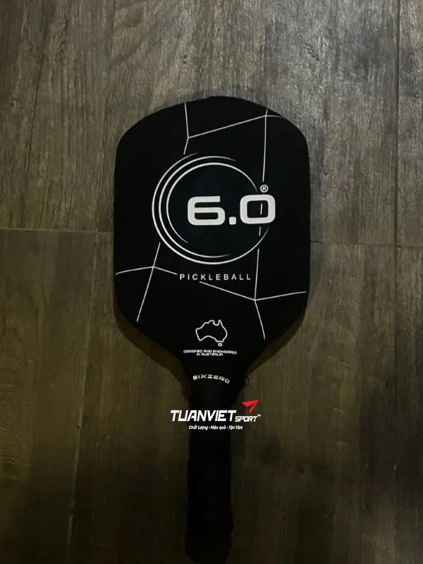 Vợt Pickleball Six Zero Double Black Diamond Control Elongated 15mm