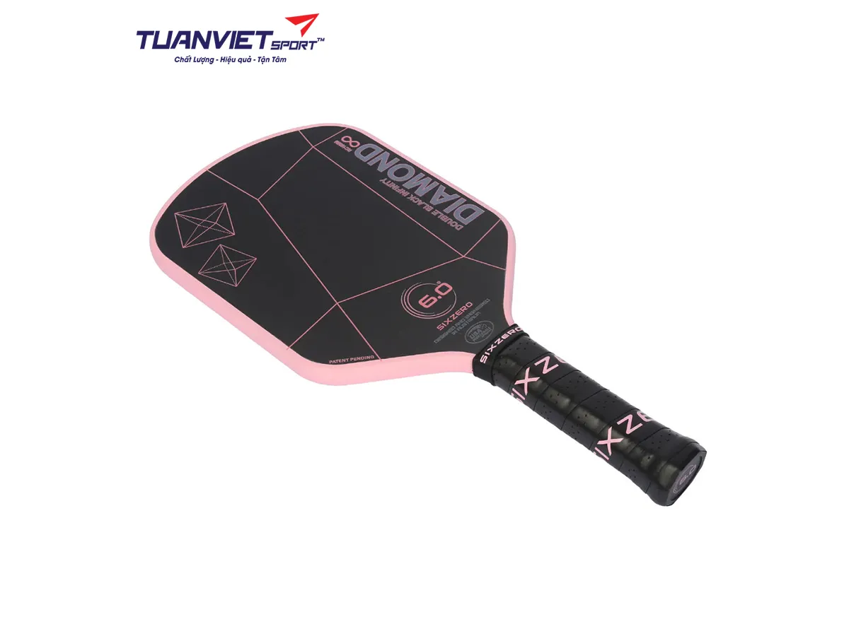 Vợt Pickleball Six Zero Infinity Edgeless Double Black Diamond Control 16mm