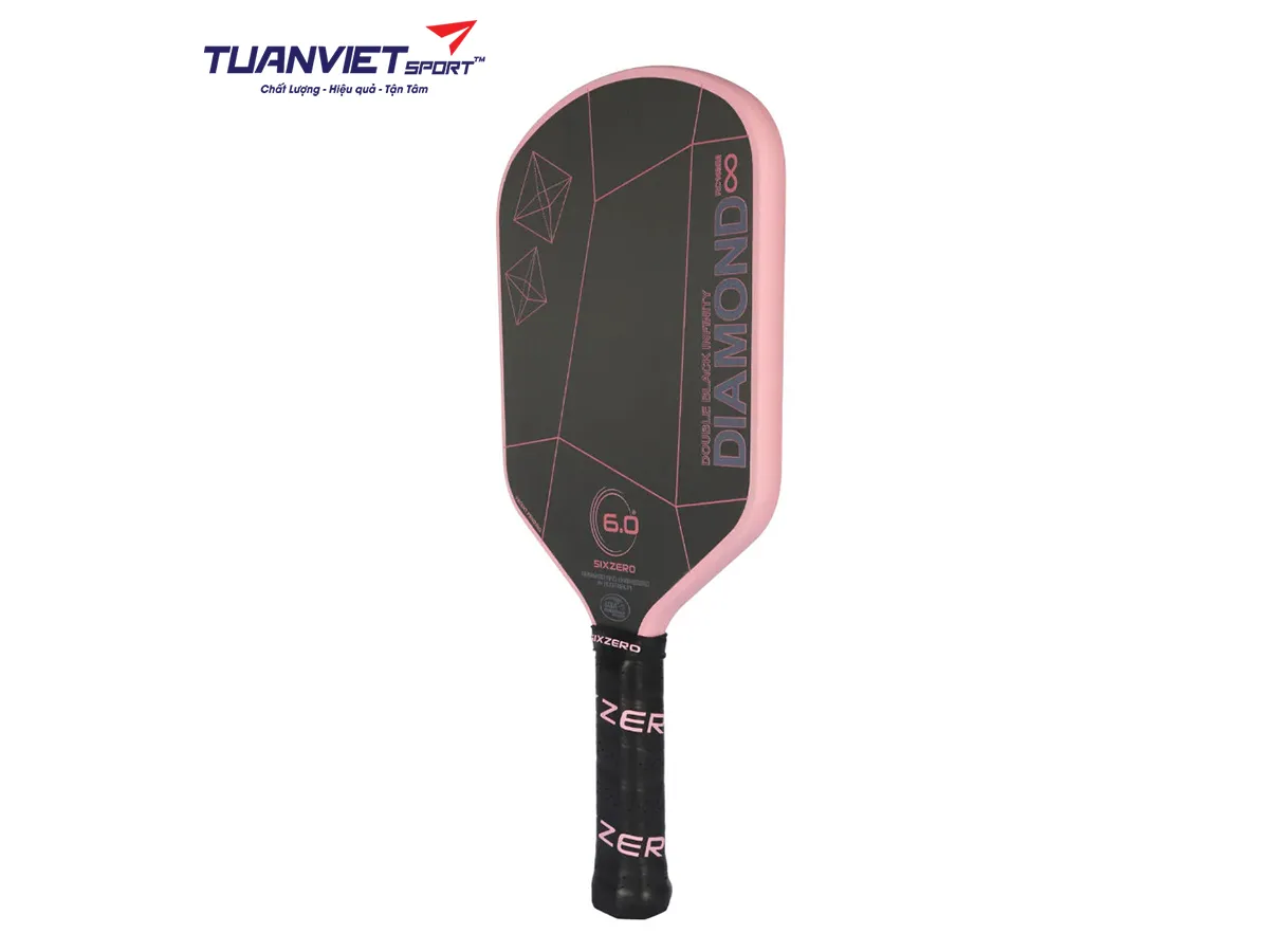 Vợt Pickleball Six Zero Infinity Edgeless Double Black Diamond Control 16mm