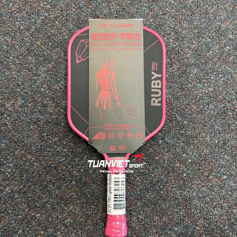 Một số hình ảnh thực tế của Vợt Pickleball Six Zero Ruby Pro 14mm