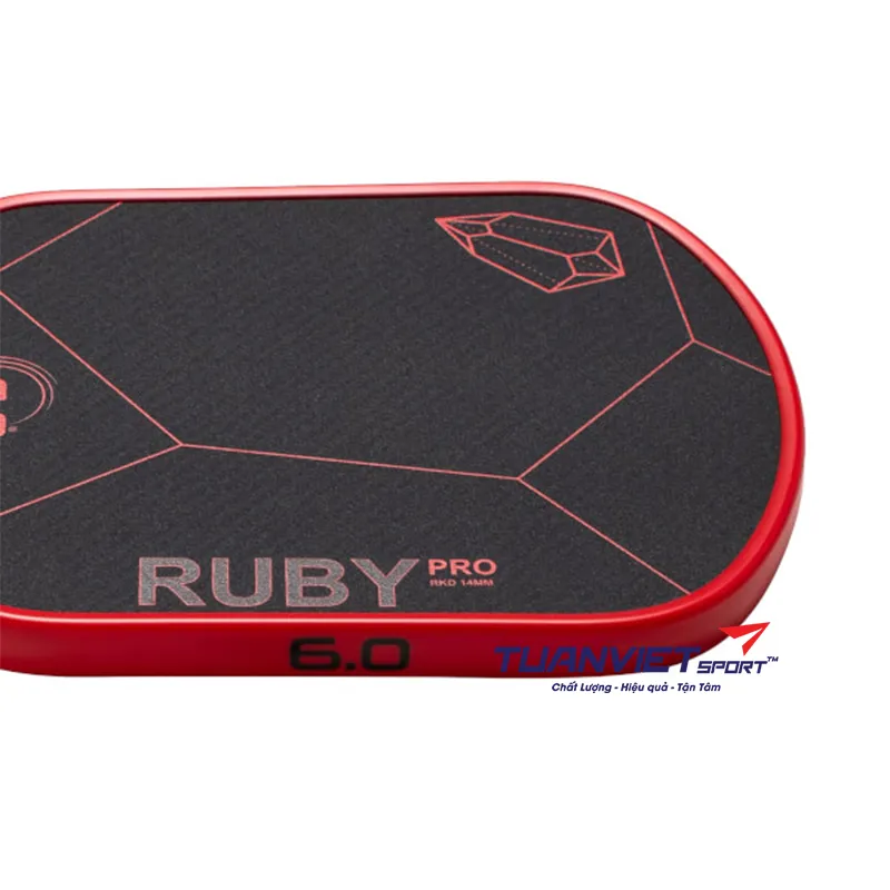 Vợt Pickleball Six Zero Ruby Pro 14mm