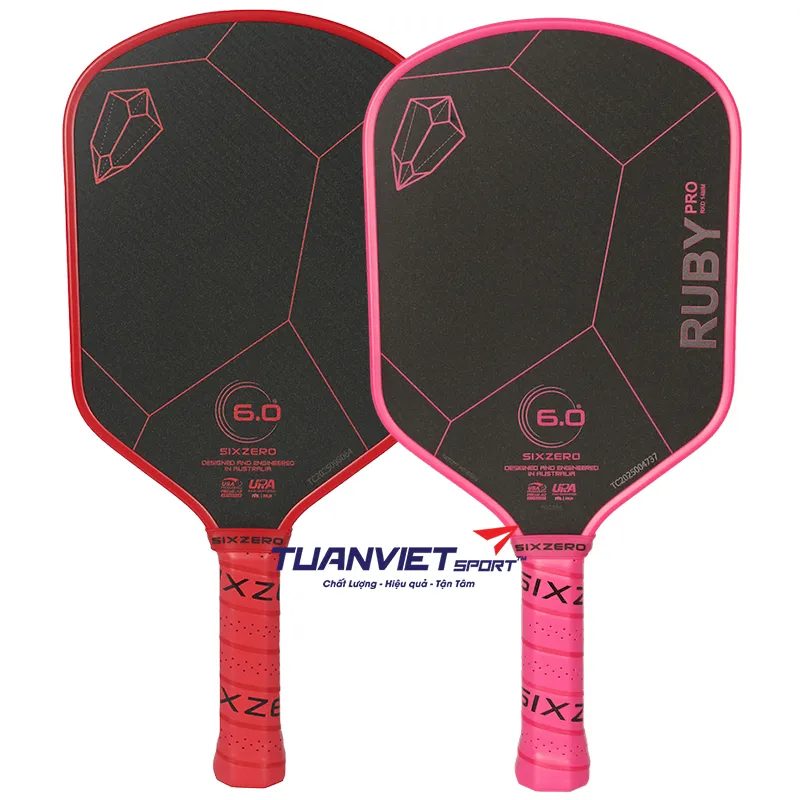Vợt Pickleball Six Zero Ruby Pro 14mm