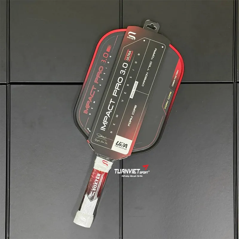 Vợt Pickleball Soxter Impact Pro 3.0 Ultra Gradient Đen Đỏ
