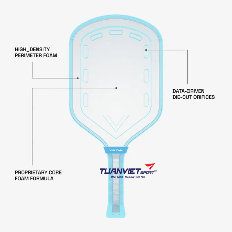 Vợt Pickleball Vulcan Chapter 01 Dark Matter - Hybrid 16mm