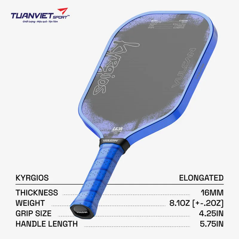 Vợt Pickleball Vulcan Chapter 01 Kyrgios - Elongated 16mm