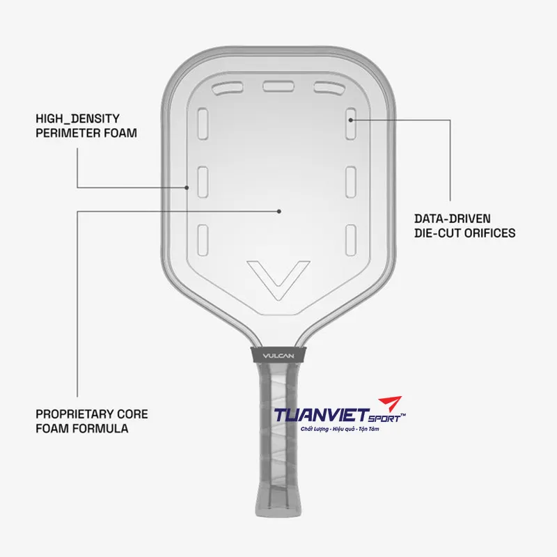 Vợt Pickleball Vulcan Chapter 01 White Noise - Widebody 16mm