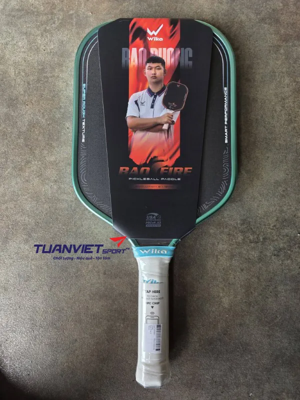 Vợt Pickleball Wika Bao Fire 2 Xanh Ngọc