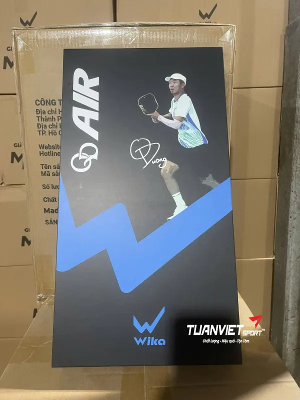 H&igrave;nh ảnh thực tế của Vợt Pickleball Wika Quang Dương Air - Xanh dương