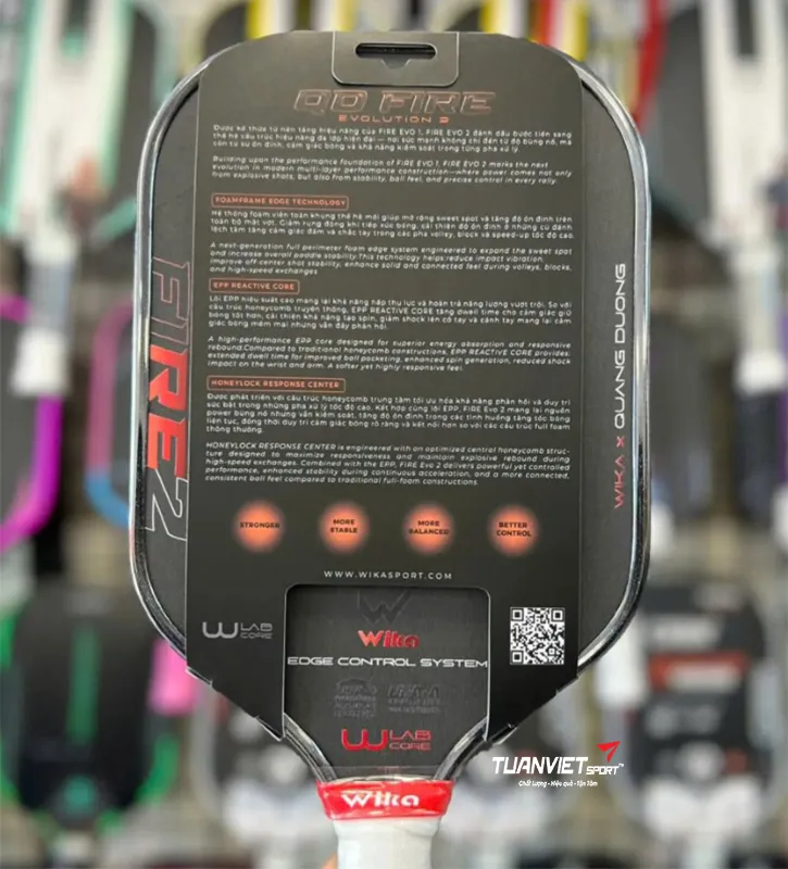 Vợt Pickleball Wika Quang Dương Fire 2&nbsp;
