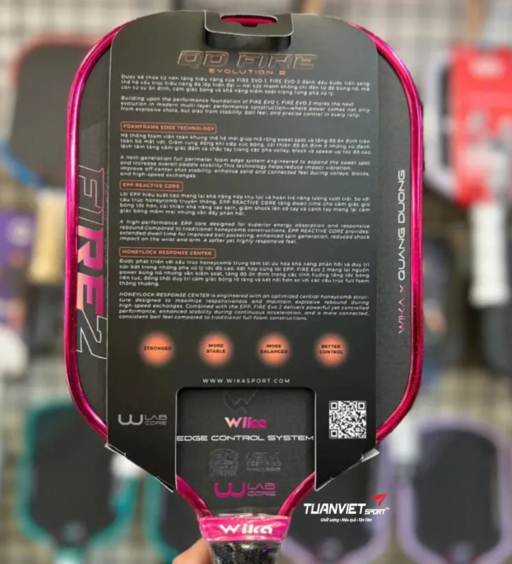 Vợt Pickleball Wika Quang Dương Fire 2&nbsp;