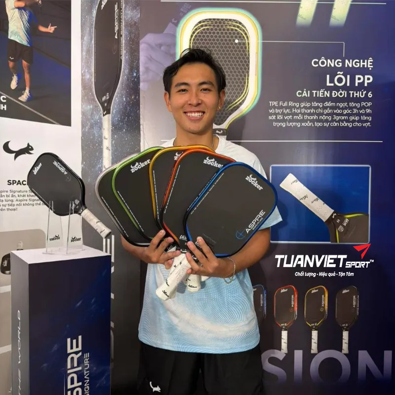 H&igrave;nh ảnh thực tế của Vợt Pickleball Zocker Aspire Signature