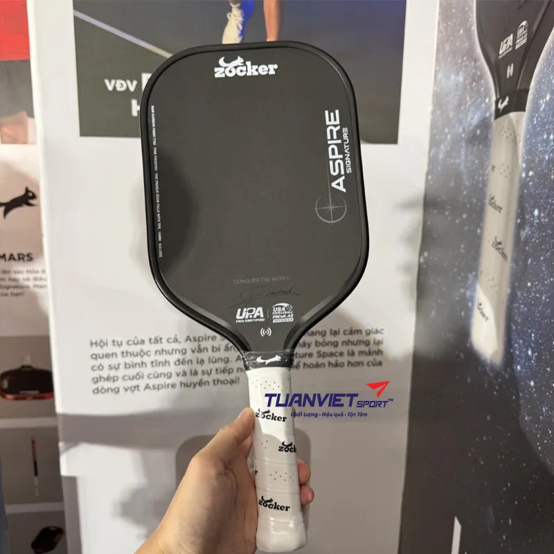 H&igrave;nh ảnh thực tế của Vợt Pickleball Zocker Aspire Signature