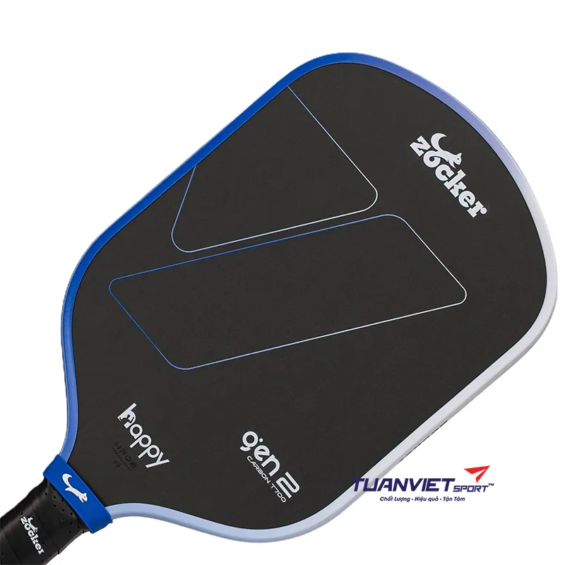 Vợt Pickleball Zocker Happy HP02 Gen 2 - Màu Trắng/Xanh dương