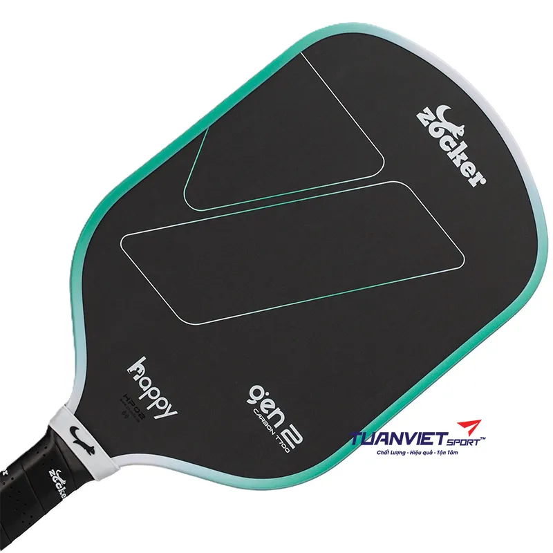 Vợt Pickleball Zocker Happy HP02 Gen 2 - Màu Trắng/Xanh Mint