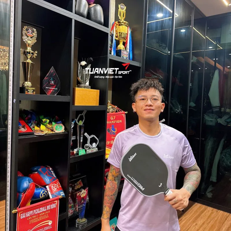 Vợt Pickleball Zocker Happy HP07 Pro Series Balance - Màu Xám