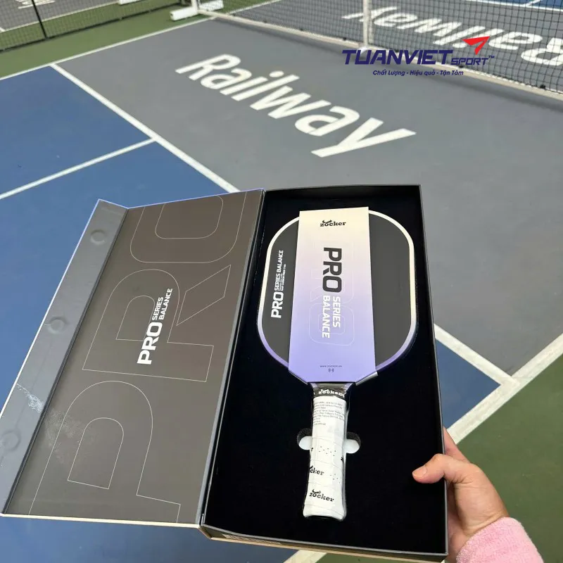 Vợt Pickleball Zocker Happy HP07 Pro Series Balance - Tím/Vàng