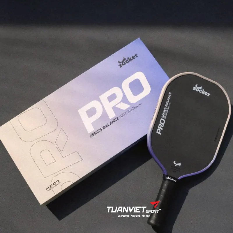 Vợt Pickleball Zocker Happy HP07 Pro Series Balance - Màu Tím/Vàng