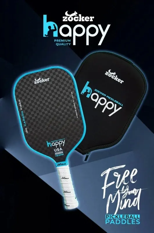 Vợt Pickleball Zocker Happy HP3 Premium Quality Blue