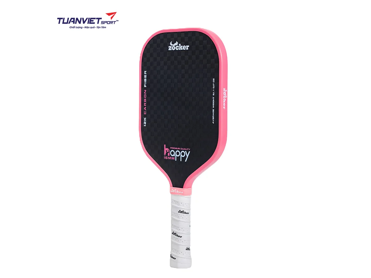 Vợt Pickleball Zocker Happy HP3 Premium Quality Pink