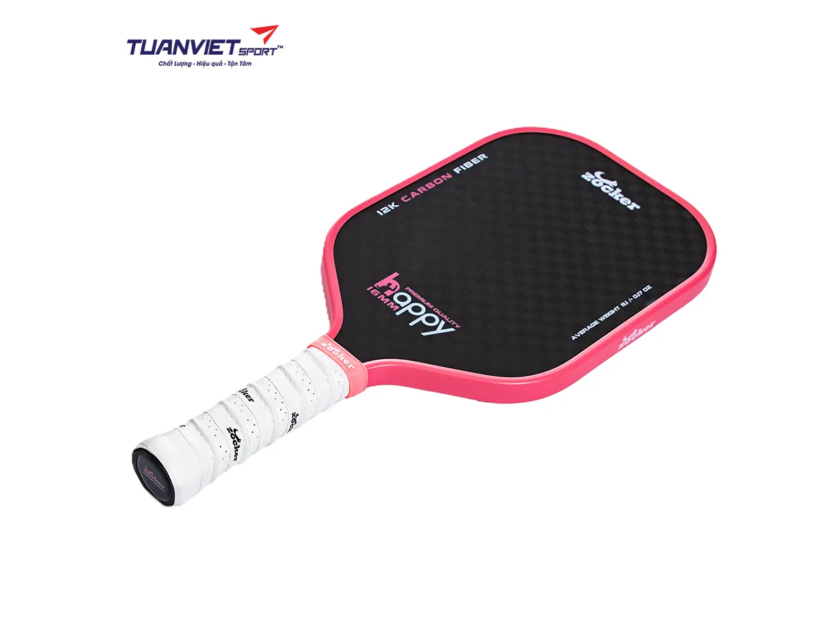 Vợt Pickleball Zocker Happy HP3 Premium Quality Pink