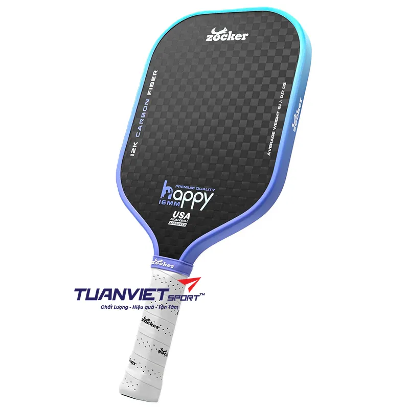 Vợt Pickleball Zocker Happy HP3 Premium Quality Purple Gradient