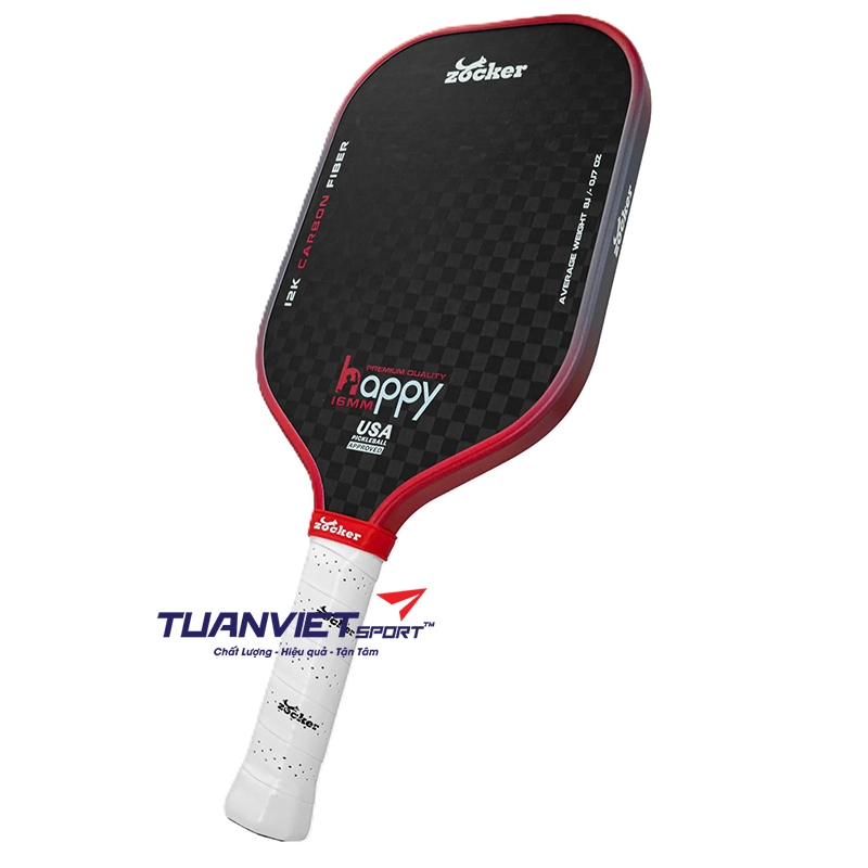 Vợt Pickleball Zocker Happy HP3 Premium Quality Red