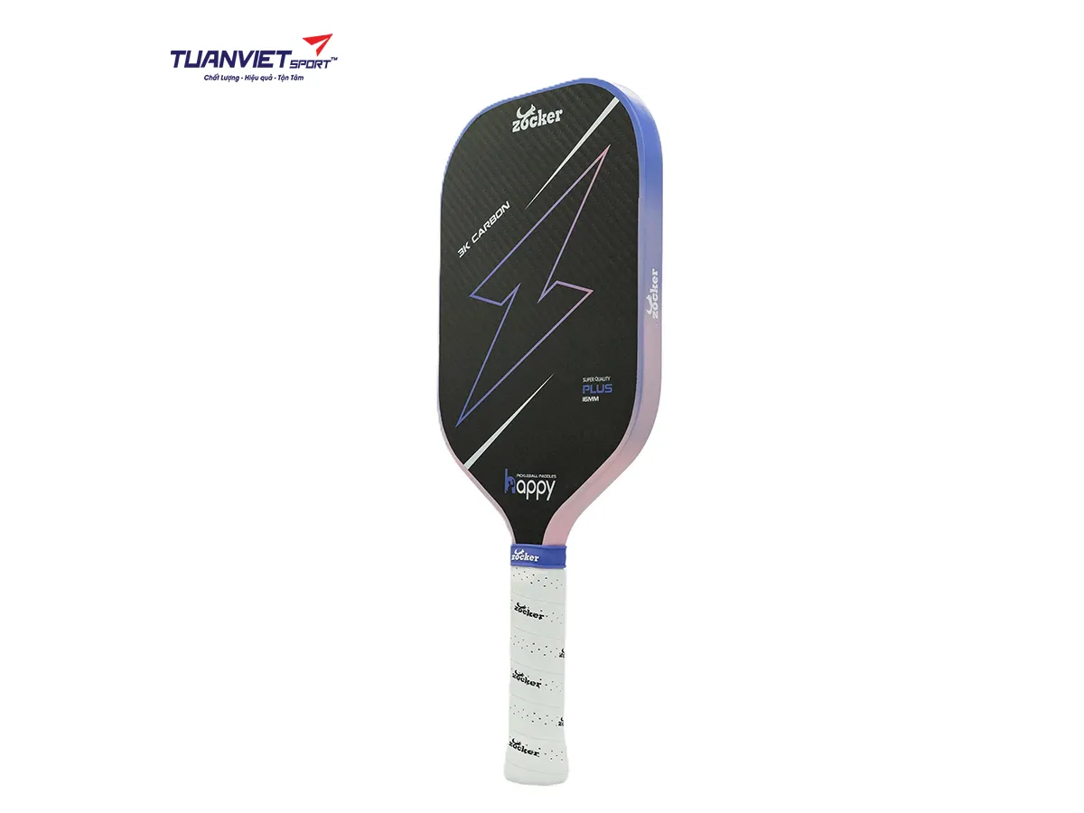 Vợt Pickleball Zocker HP02 Plus Edgeless Super Quality Blue-Pink