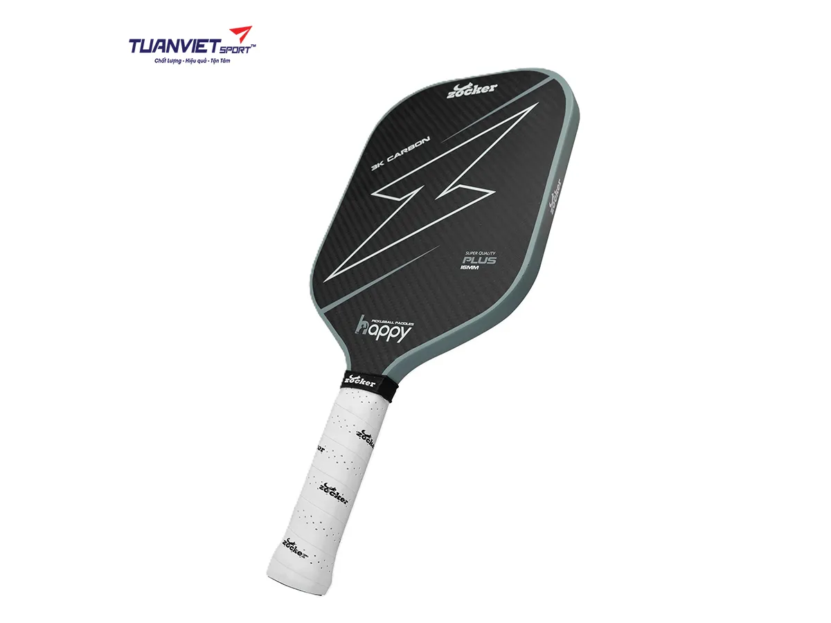 Vợt Pickleball Zocker HP02 Plus Edgeless Super Quality Gray