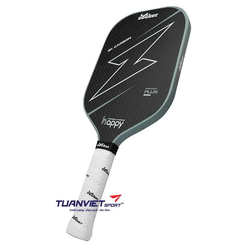 Vợt Pickleball Zocker HP02 Plus Edgeless Super Quality Gray