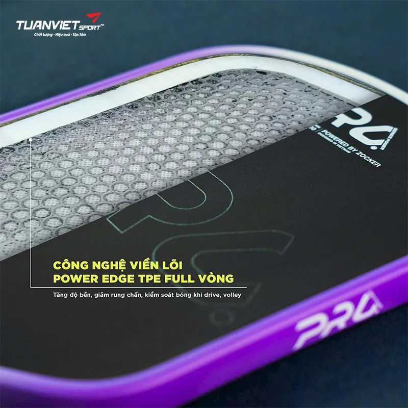 Công nghệ nổi bật của Vợt Pickleball Zocker HP06 Pro Series Power - Purple