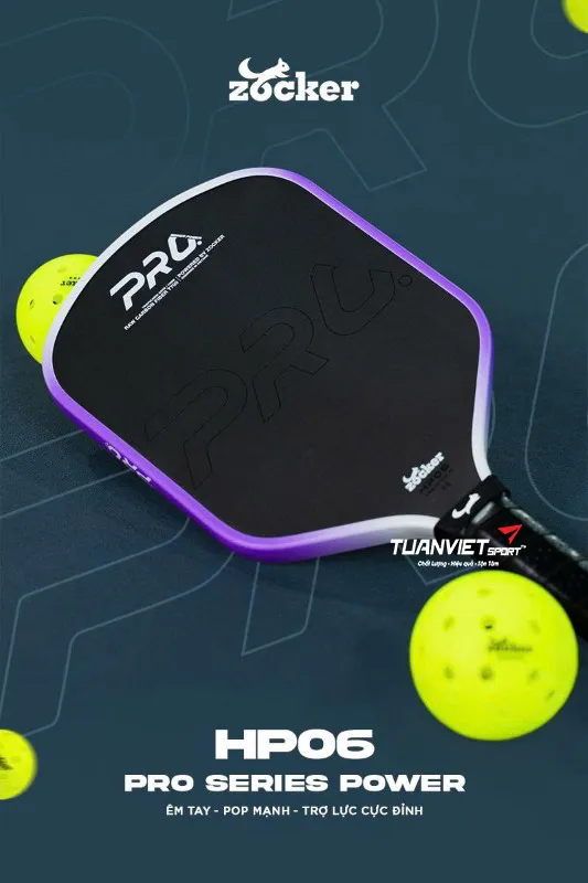 Vợt Pickleball Zocker HP06 Pro Series Power - Purple