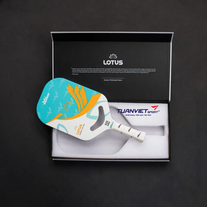 Vợt Pickleball Zocker Lotus LT01 White/Blue