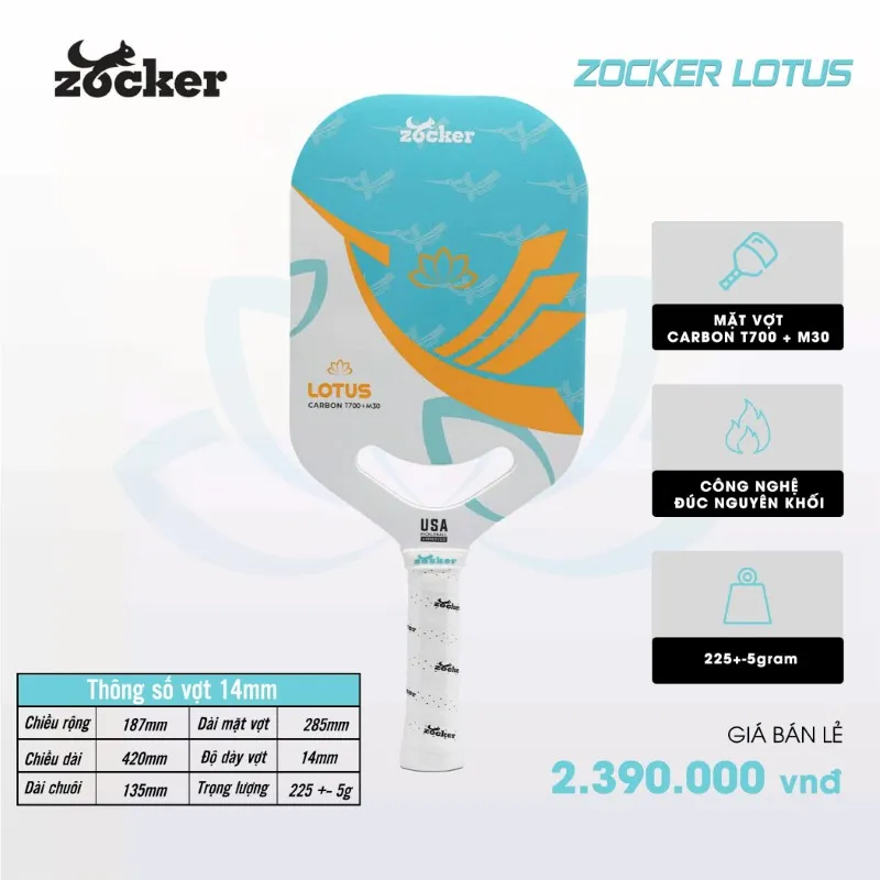 Zocker Lotus White/Blue 14mm
