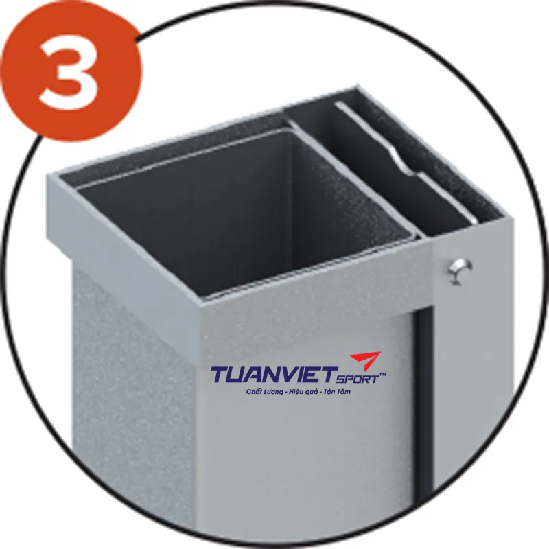 N&ograve;ng ch&ocirc;n nh&ocirc;m trụ tennis Sodex Sport S25359BR