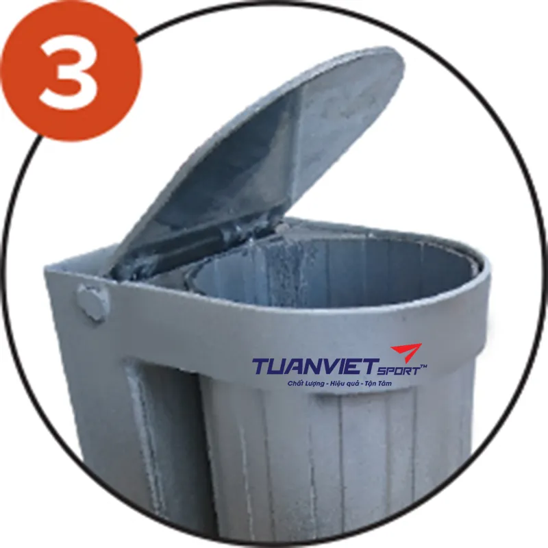 Nòng chôn nhôm trụ tennis Sodex Sport S25369BR